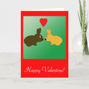 Cartes Pour Fêtes Annuelles Deux Rabbits