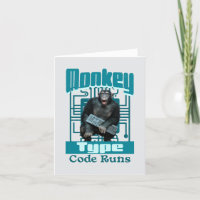 Développeur Full-Stack drôle de type de singe, cod