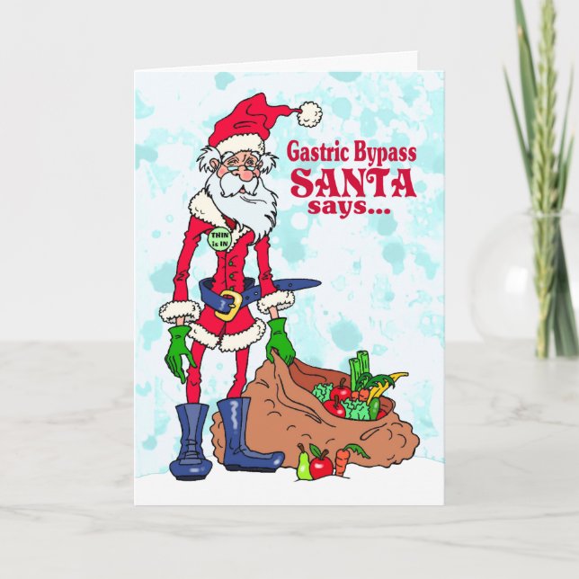 Cartes Pour Fêtes Annuelles Déviation gastrique Père Noël (Devant)