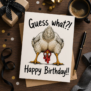 Cartes Pour Fêtes Annuelles Devinez quoi?! Joyeux Anniversaire!!