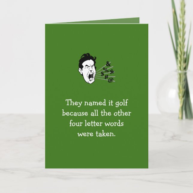 Cartes Pour Fêtes Annuelles Devis de golf amusant (Devant)