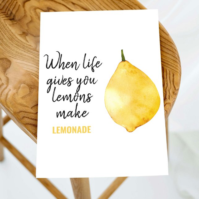Cartes Pour Fêtes Annuelles Devis jaune citron amusant (Créateur téléchargé)