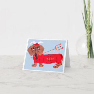 Cartes Pour Fêtes Annuelles Diable de teckel