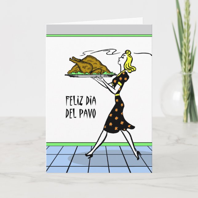 Cartes Pour Fêtes Annuelles Diamètre Del Pavo, thanksgiving de Feliz dans (Devant)