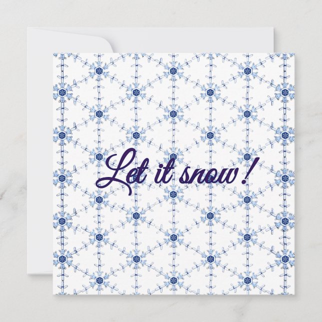 Cartes Pour Fêtes Annuelles Diamond Snowflake Pattern Postcard (Devant)