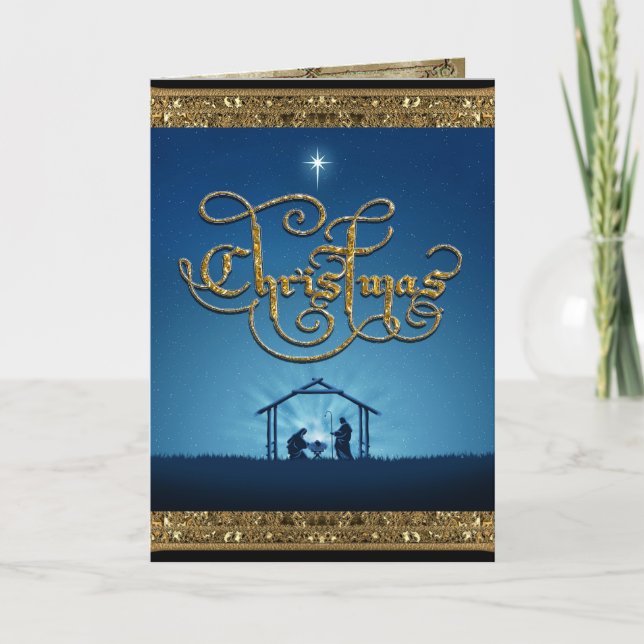Cartes Pour Fêtes Annuelles Dieu avec nous ! Fête de Noël (Devant)