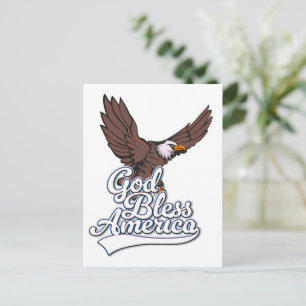 Cartes Pour Fêtes Annuelles Dieu bénisse l'Amérique