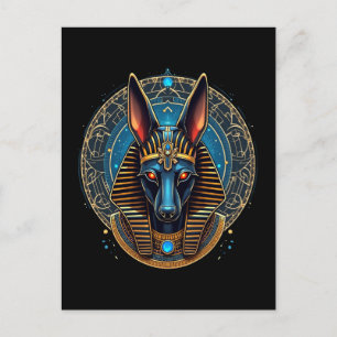 Cartes Pour Fêtes Annuelles Dieu égyptien Anubis Mythologie de l'Égypte antiqu