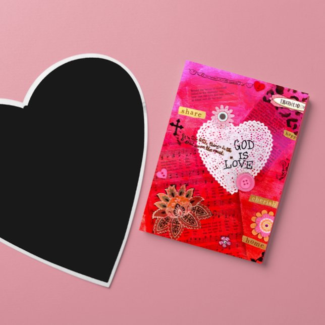 Cartes Pour Fêtes Annuelles Dieu est amour Valentine (Créateur téléchargé)