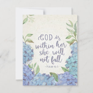 Cartes Pour Fêtes Annuelles Dieu Est En Elle, Elle Ne Tombera Pas Dans Un Post