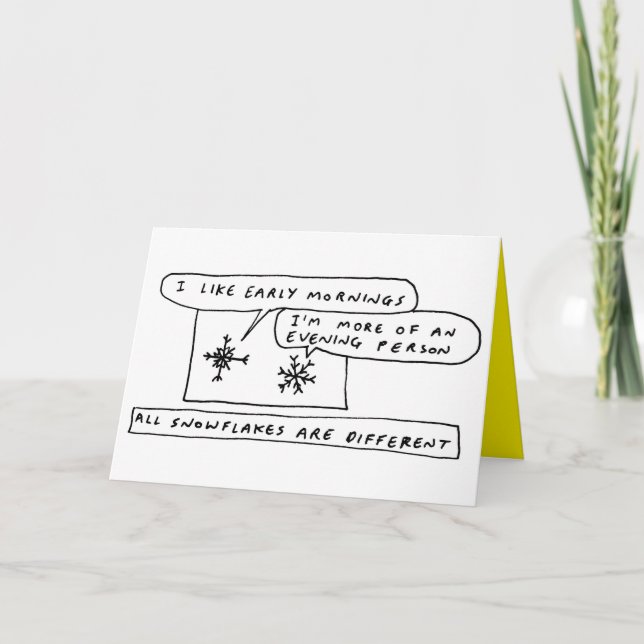 Cartes Pour Fêtes Annuelles Différentiel de Snowflakes (Devant)