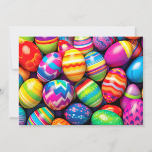 Cartes Pour Fêtes Annuelles Différents oeufs de Pâques colorés rétro