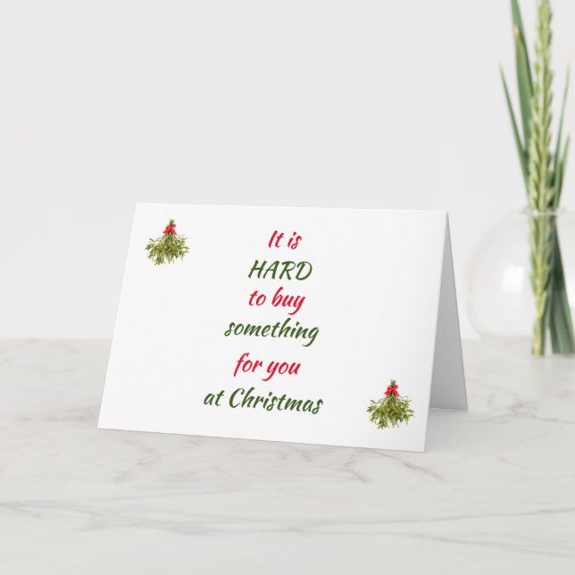 CARTES POUR FÊTES ANNUELLES DIFFICILE À ACHETER POUR "VOUS" À NOËL (Devant)
