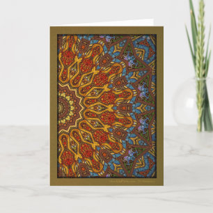 Cartes Pour Fêtes Annuelles Digital Fire Mandala