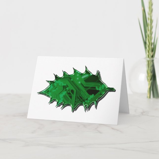 Cartes Pour Fêtes Annuelles Digital Holly (Devant)