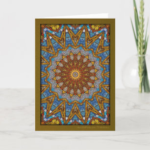 Cartes Pour Fêtes Annuelles Digital Sun Mandala
