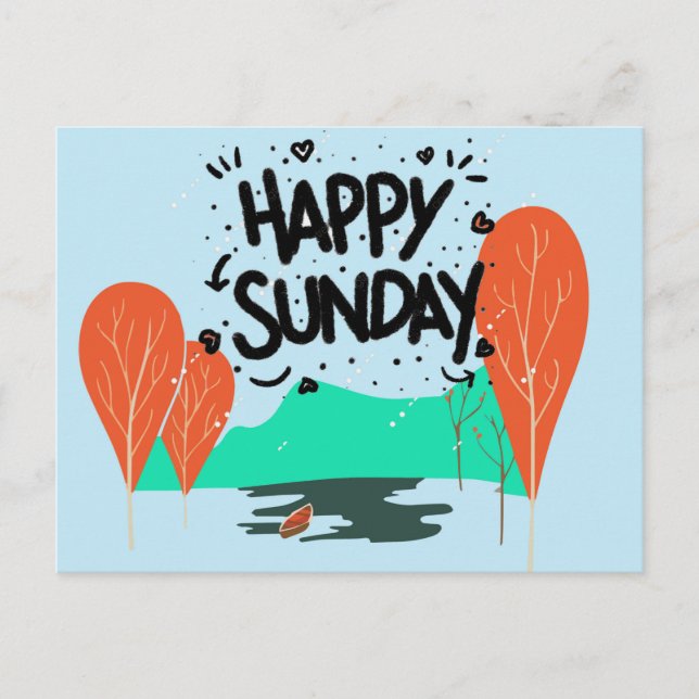 Cartes Pour Fêtes Annuelles dimanche heureux (Devant)
