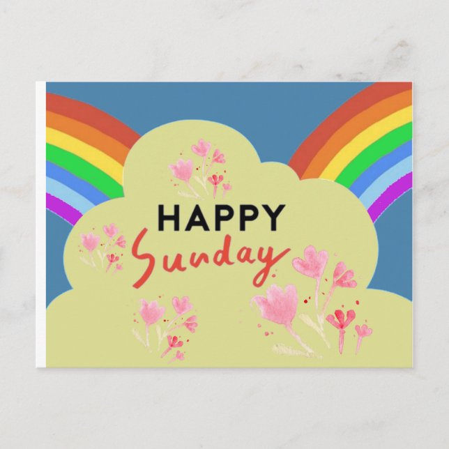 Cartes Pour Fêtes Annuelles dimanche heureux (Devant)