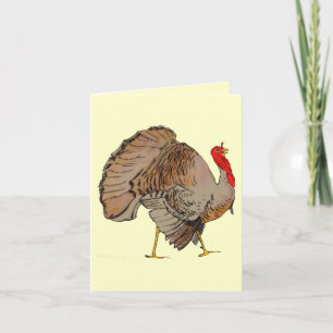 Cartes Pour Fêtes Annuelles Dinde d'action de la couleur complète