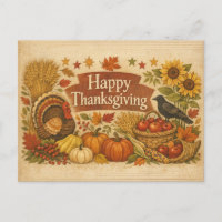 Dinde de Thanksgiving de récolte rustique vintage