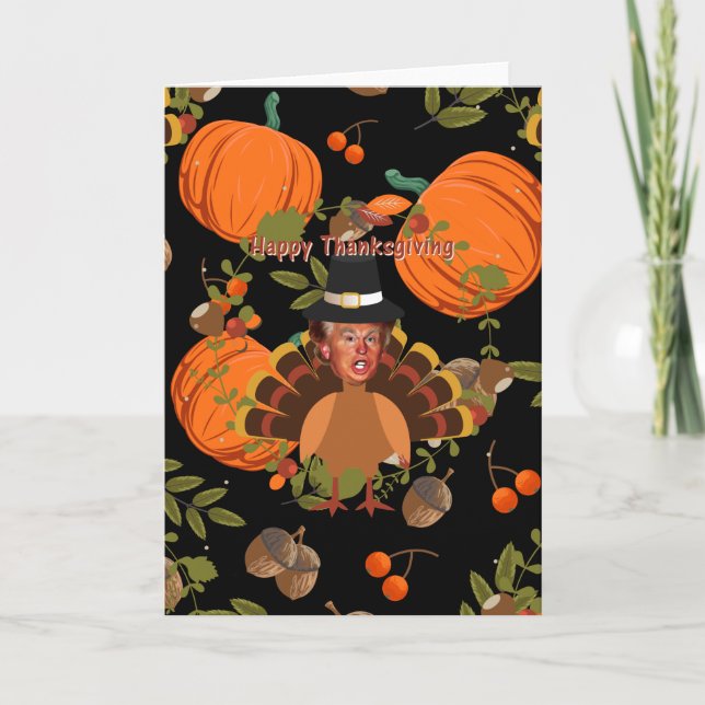 Cartes Pour Fêtes Annuelles dinde noire de trump (Devant)
