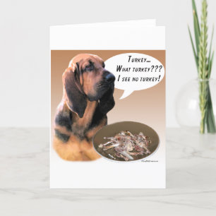 Cartes Pour Fêtes Annuelles Dindon Bloodhound
