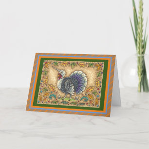 CARTES POUR FÊTES ANNUELLES DINDON DE THANKSGIVING LICORNE, FANTASIE FANTAISIS