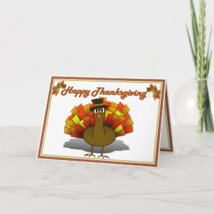 Cartes Pour Fêtes Annuelles Dindon de Thanksgiving Pèlerin