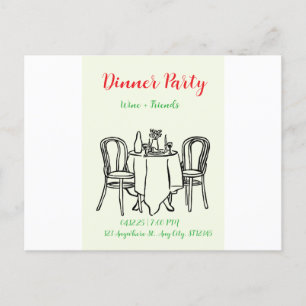 Cartes Pour Fêtes Annuelles dîner de fête