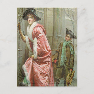 Cartes Pour Fêtes Annuelles Dîner de Noël III victorien