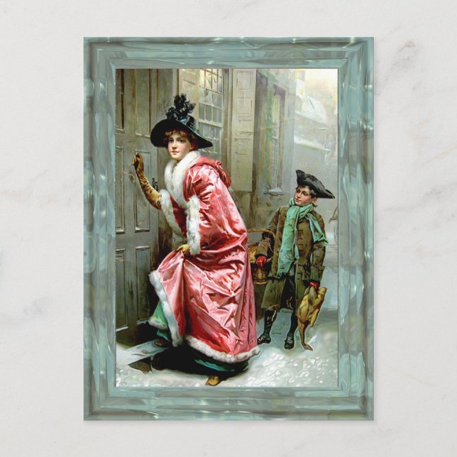 Cartes Pour Fêtes Annuelles Dîner de Noël victorien (Devant)