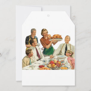 Cartes Pour Fêtes Annuelles Dîner de Noël Vintage
