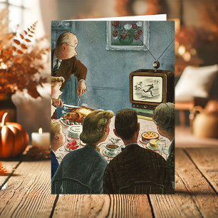 Cartes Pour Fêtes Annuelles Dîner Thanksgiving vintage Football