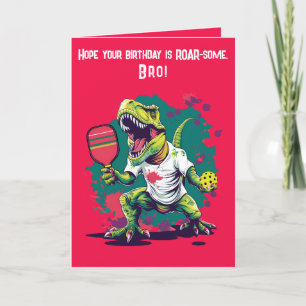 Cartes Pour Fêtes Annuelles Dino-mite marrante pickleball Anniversaire