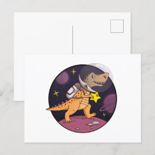 Cartes Pour Fêtes Annuelles Dinosaure dans l'espace
