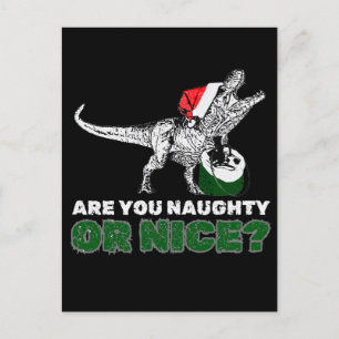 Cartes Pour Fêtes Annuelles Dinosaure de Noël Père Noël T-Rex