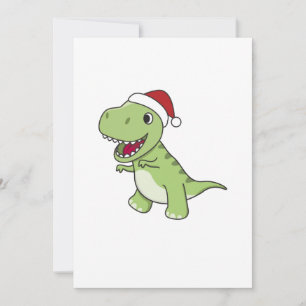 Cartes Pour Fêtes Annuelles Dinosaure Noël Neige hiver T-Rex Dino Adult Cl