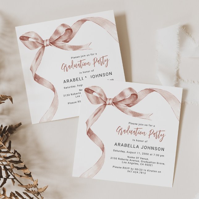 Cartes Pour Fêtes Annuelles Diplôme Ruban Beige Tendance (Créateur téléchargé)