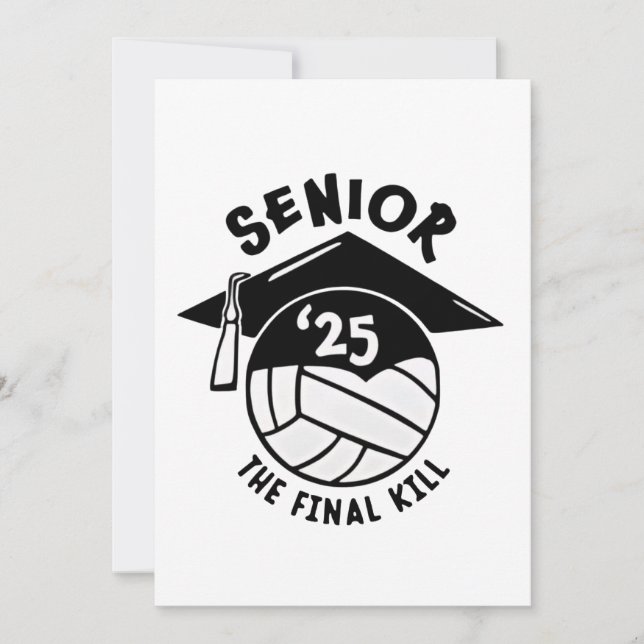Cartes Pour Fêtes Annuelles Diplôme supérieur de volley-ball 2025 (Devant)
