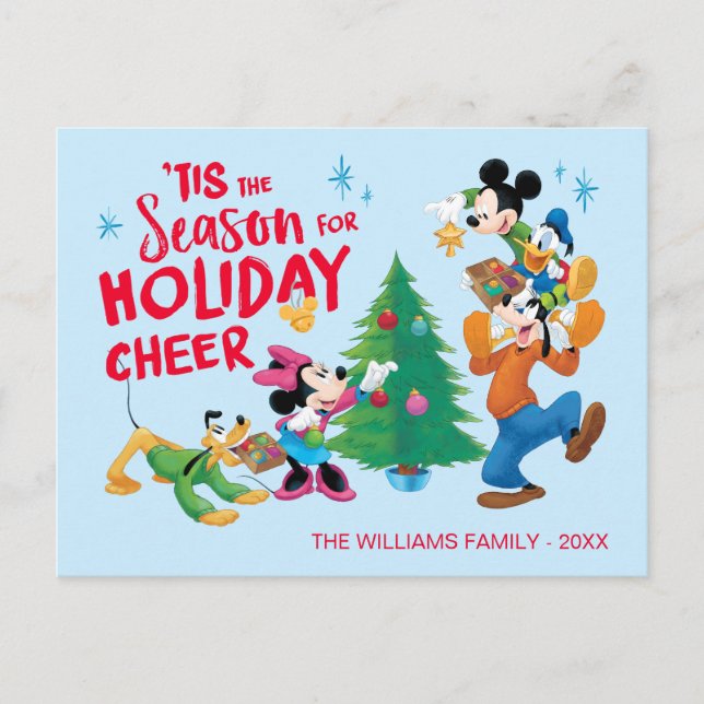 Cartes Pour Fêtes Annuelles Disney | Mickey & Friends - Holiday Cheer Photo (Devant)
