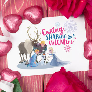 Cartes Pour Fêtes Annuelles Disney's Frozen   Soins, partage Valentine