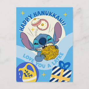 Cartes Pour Fêtes Annuelles Disney's Stitch   Hanoukka - Aimez-vous un Latke