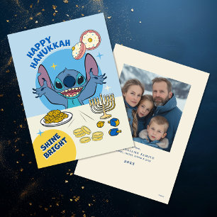 Cartes Pour Fêtes Annuelles Disney's Stitch   Hanoukka heureuse - Photo de fam