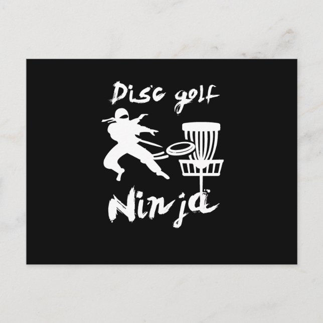 Cartes Pour Fêtes Annuelles Disque Golf Ninja Golfer Frisbee Player Sports (Devant)