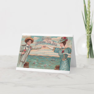 Cartes Pour Fêtes Annuelles Distance victorienne Romance Valentine's Day Card