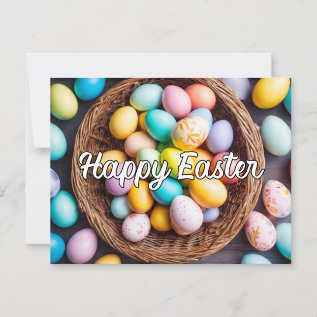 Cartes Pour Fêtes Annuelles Divers OEufs De Pâques Festifs Vibrants (Devant)