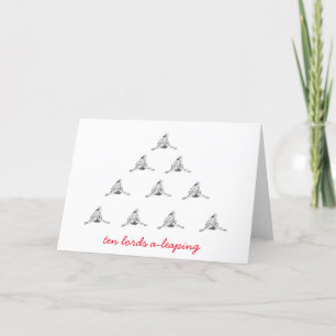 Cartes Pour Fêtes Annuelles Dix seigneurs sautant