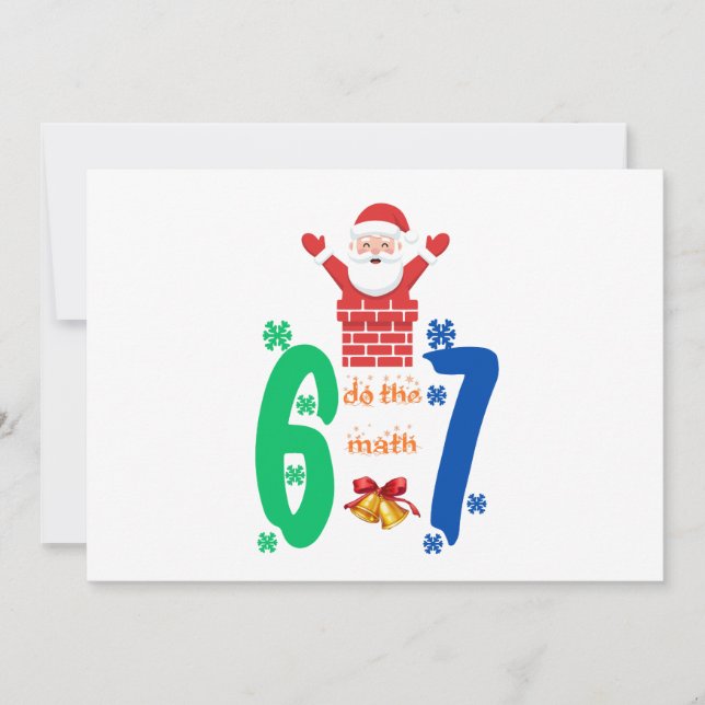 Cartes Pour Fêtes Annuelles Do The Math 67 Meme Christmas (Devant)