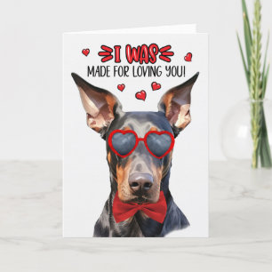 Cartes Pour Fêtes Annuelles Doberman Chien fait pour vous aimer Valentine