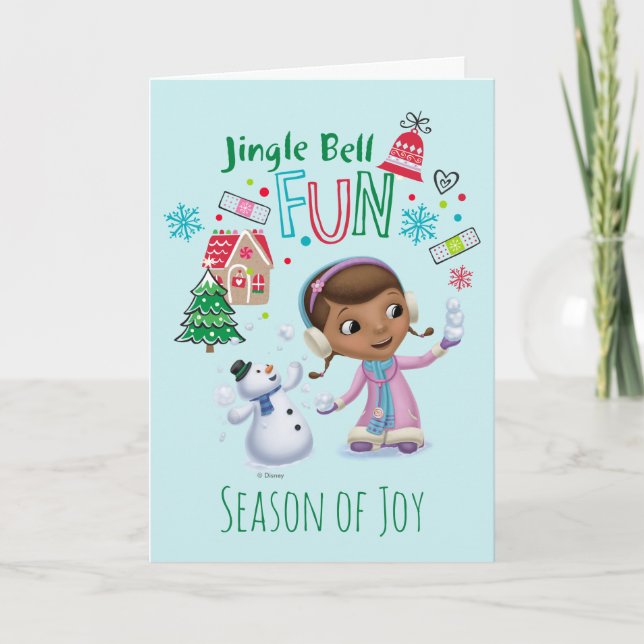 Cartes Pour Fêtes Annuelles Doc McStuffins | Jingle Bell Fun (Devant)